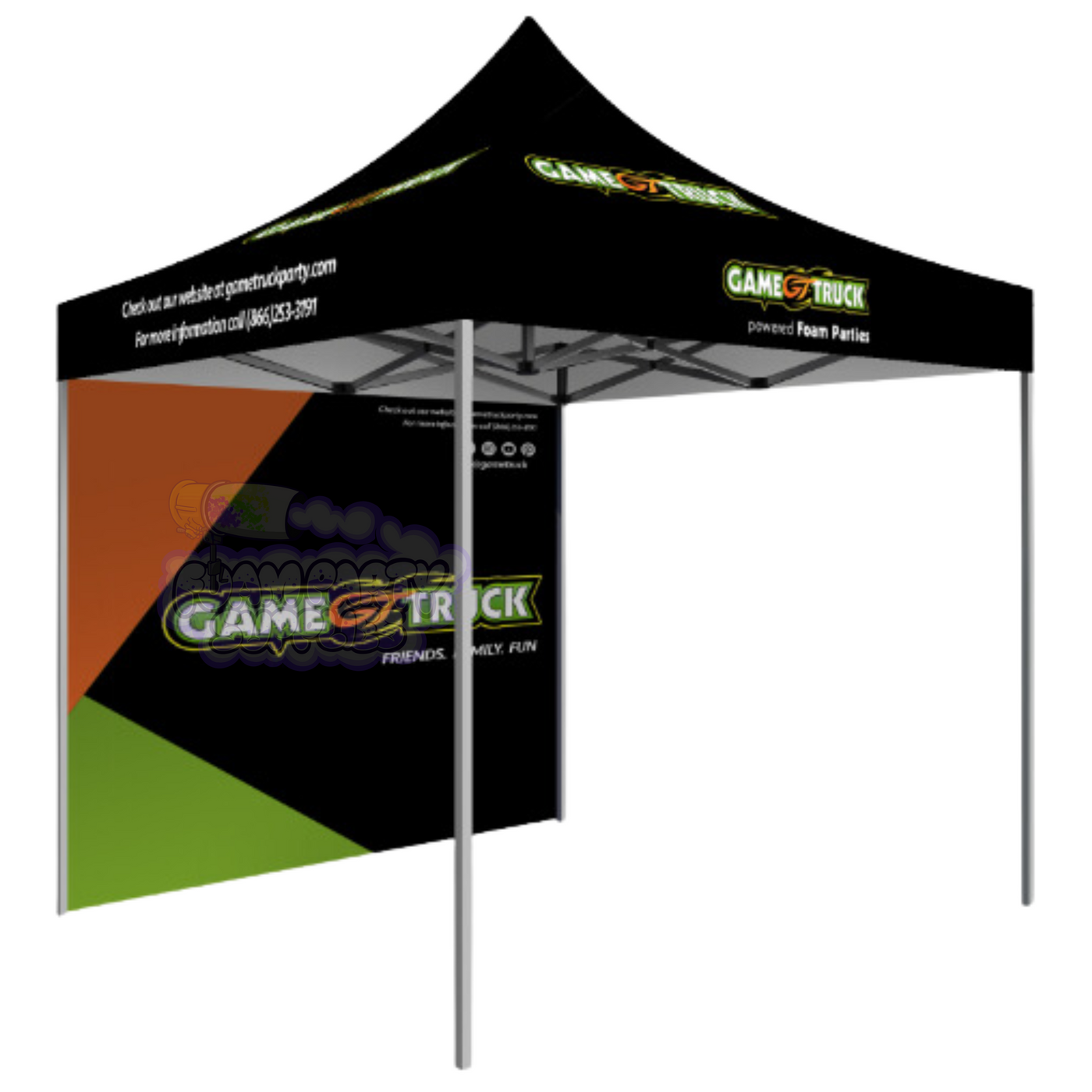 5x5 Custom Classic Foam Party Tent with Backdrop
